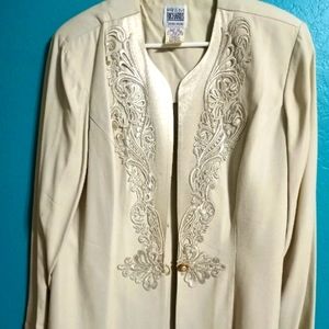 Vintage R&M Richard's Beige Suede Blazer Size 18